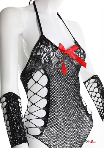 Bodystocking con strass con nastro - ph 4