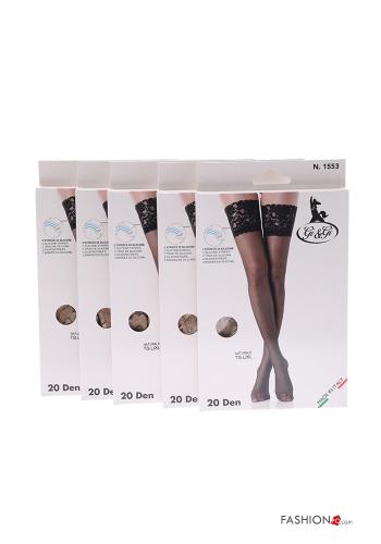 Bas autofixants détail dentelle 20 deniers