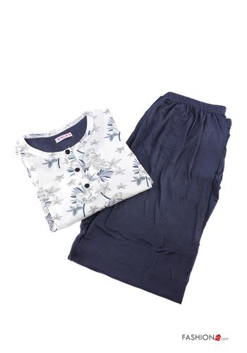 15-piece pack Floral Cotton Pyjama set with buttons - ph 8