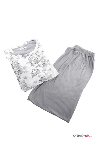 15-piece pack Floral Cotton Pyjama set with buttons - ph 9