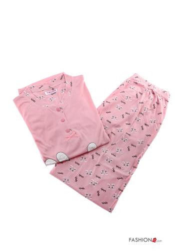 18-teiliges Set Tiere Muster Voller Pyjama aus Baumwolle - ph 9