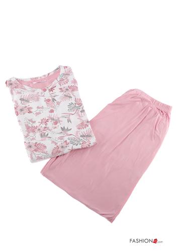 Set 15 pezzi Pigiama completo in Cotone Fantasia floreale - ph 1