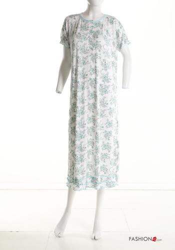 Set 15 pezzi Camicia da notte in Cotone Fantasia floreale con bottoni - ph 2