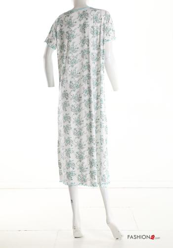 Set 15 pezzi Camicia da notte in Cotone Fantasia floreale con bottoni - ph 3