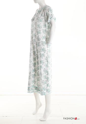 Set 15 pezzi Camicia da notte in Cotone Fantasia floreale con bottoni - ph 4
