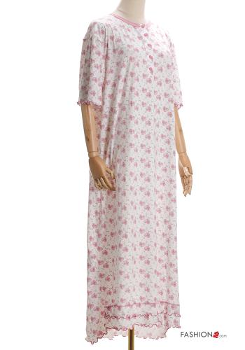 Set 15 pezzi Camicia da notte in Cotone Fantasia cuore con bottoni - ph 2