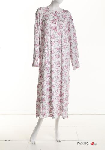 Pack de 15 peças Camisa de noite em Algodão Floral com botões - ph 2