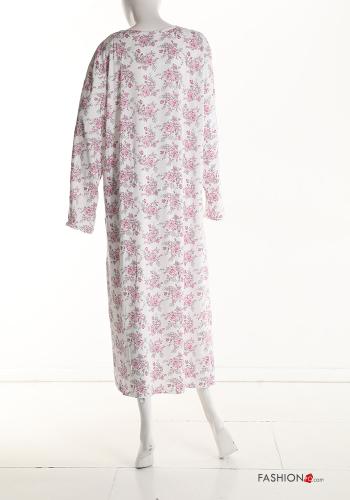 Pack de 15 peças Camisa de noite em Algodão Floral com botões - ph 3