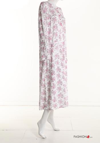 Pack de 15 peças Camisa de noite em Algodão Floral com botões - ph 4