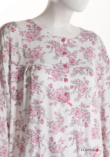 Pack de 15 peças Camisa de noite em Algodão Floral com botões - ph 5
