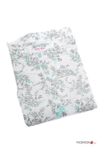 Pack de 15 peças Camisa de noite em Algodão Floral com botões - ph 7