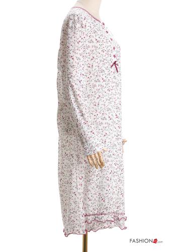 Pack de 15 peças Camisa de noite em Algodão Floral com botões - ph 4