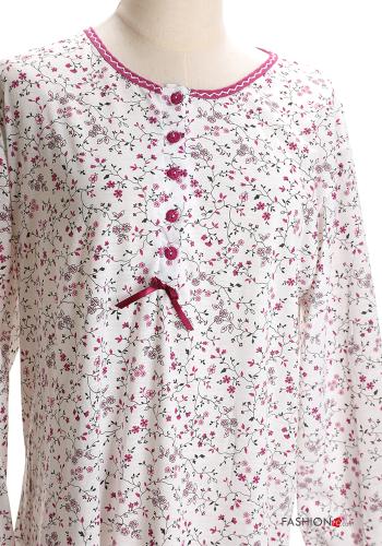 Pack de 15 peças Camisa de noite em Algodão Floral com botões - ph 5