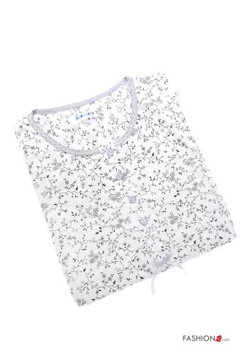 Pack de 15 peças Camisa de noite em Algodão Floral com botões - ph 6
