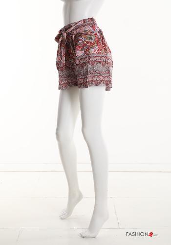 Jacquard-Muster Shorts mit gummizug mit schärpe - ph 5