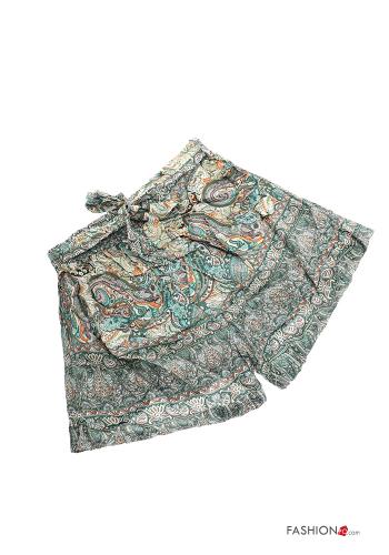 Jacquard-Muster Shorts mit gummizug mit schärpe - ph 7