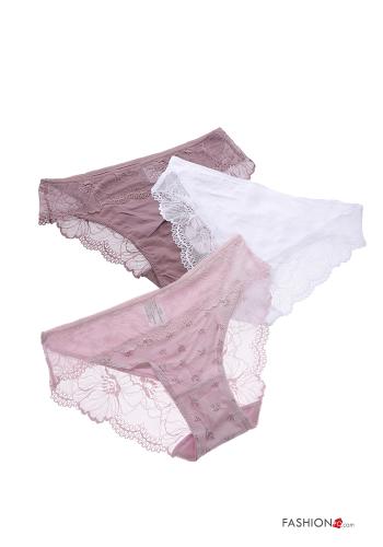Slip en Coton détail dentelle