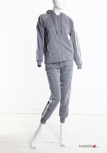 Tuta sportiva in Cotone con elastico con zip con cappuccio - ph 2