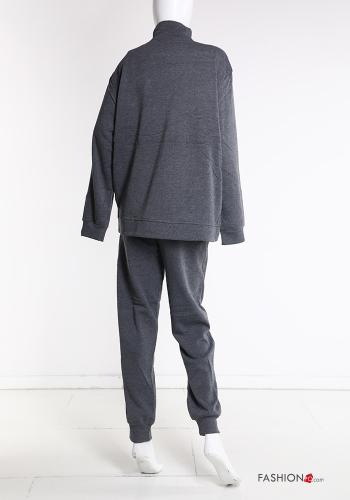 Tuta sportiva in Cotone con zip con elastico - ph 3