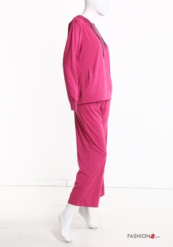 Tuta sportiva in Cotone con elastico con zip con cappuccio - ph 4