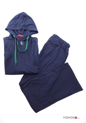 Tuta sportiva in Cotone con elastico con zip con cappuccio - ph 7