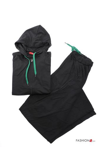 Tuta sportiva in Cotone con elastico con zip con cappuccio - ph 9