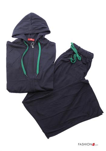 Tuta sportiva in Cotone con elastico con zip con cappuccio - ph 10