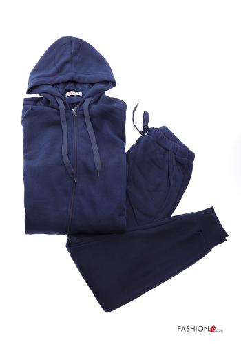 Tuta sportiva in Cotone con elastico con zip con cappuccio - ph 1