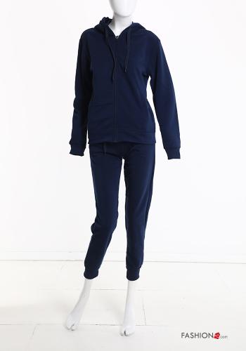 Tuta sportiva in Cotone con elastico con zip con cappuccio - ph 2
