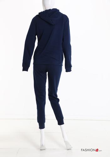 Tuta sportiva in Cotone con elastico con zip con cappuccio - ph 3