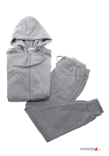 Tuta sportiva in Cotone con elastico con zip con cappuccio - ph 8