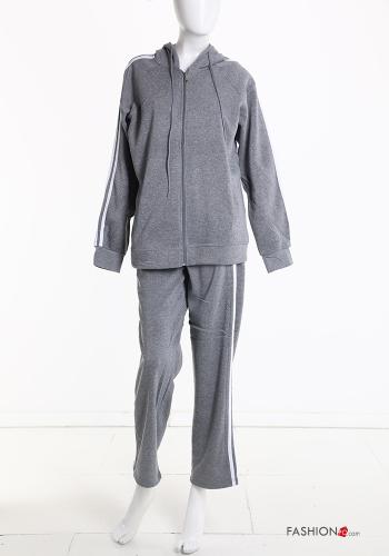 Tuta sportiva in Cotone con elastico con zip con cappuccio - ph 2