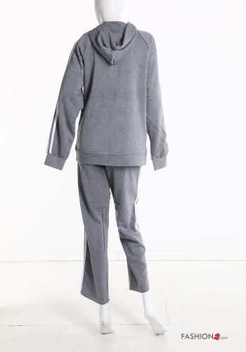 Tuta sportiva in Cotone con elastico con zip con cappuccio - ph 3