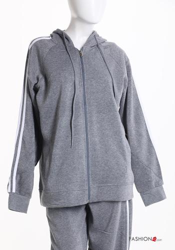 Tuta sportiva in Cotone con elastico con zip con cappuccio - ph 5