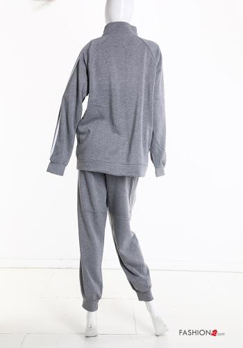 Tuta sportiva in Cotone con zip con elastico - ph 3