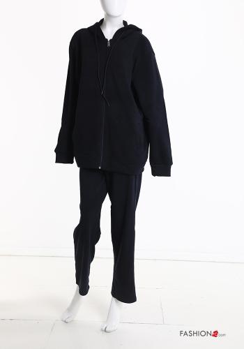 Tuta sportiva in Cotone con elastico con zip con cappuccio - ph 2