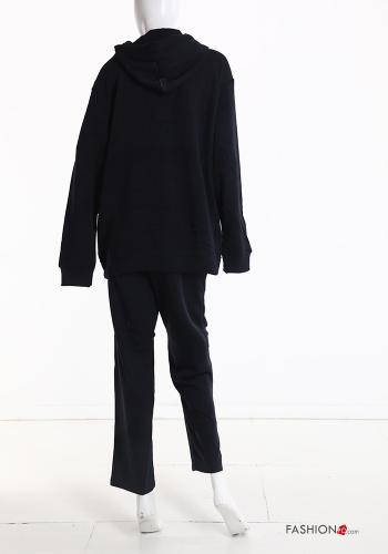 Tuta sportiva in Cotone con elastico con zip con cappuccio - ph 3