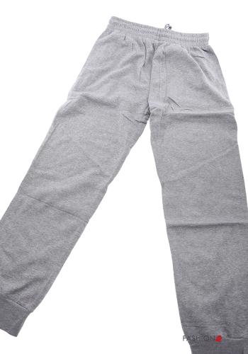 Pantalone sportivo in Cotone con elastico con tasche con zip - ph 3