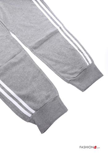 Pantalone sportivo in Cotone con elastico con tasche con zip - ph 5
