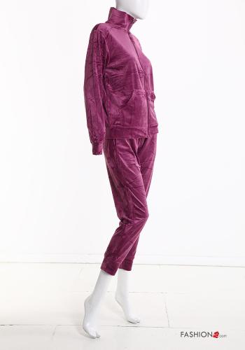 Tuta sportiva in Cotone in velluto con zip con elastico - ph 4