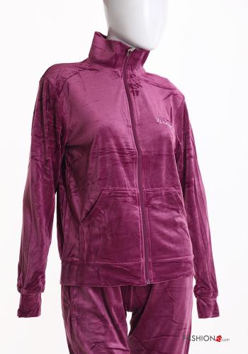 Tuta sportiva in Cotone in velluto con zip con elastico - ph 5