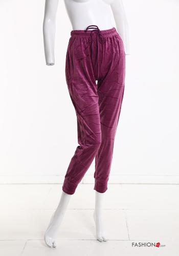 Tuta sportiva in Cotone in velluto con zip con elastico - ph 6