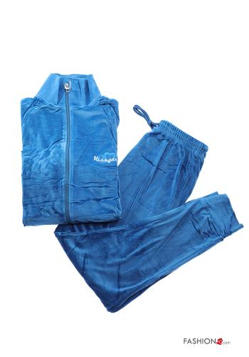 Tuta sportiva in Cotone in velluto con zip con elastico - ph 7