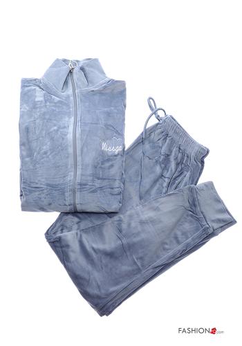 Tuta sportiva in Cotone in velluto con zip con elastico - ph 8