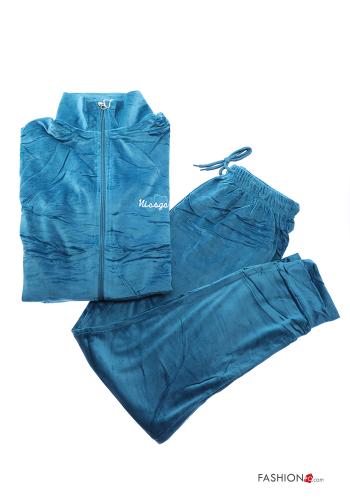 Tuta sportiva in Cotone in velluto con zip con elastico - ph 10