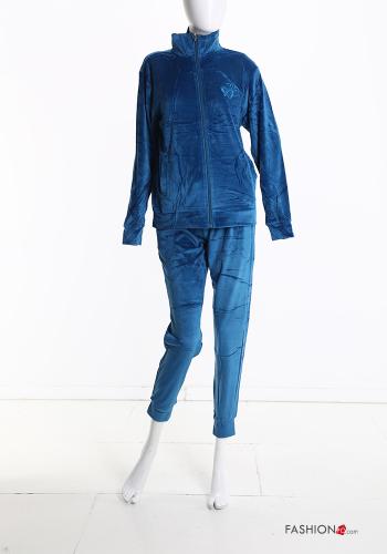 Tuta sportiva in Cotone in velluto con zip con elastico - ph 2