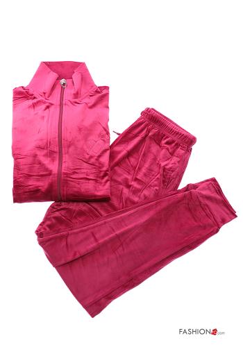 Tuta sportiva in Cotone in velluto con zip con elastico - ph 11