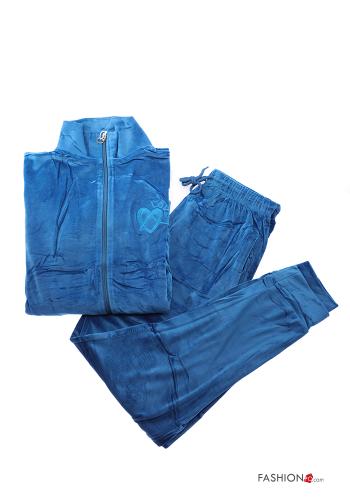Tuta sportiva in Cotone in velluto con zip con elastico - ph 12