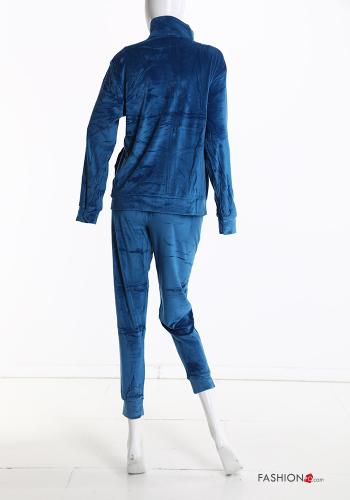 Tuta sportiva in Cotone in velluto con zip con elastico - ph 3
