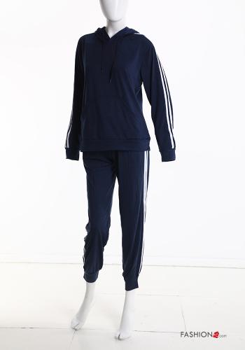 Tuta sportiva in Cotone con elastico con zip con cappuccio - ph 2